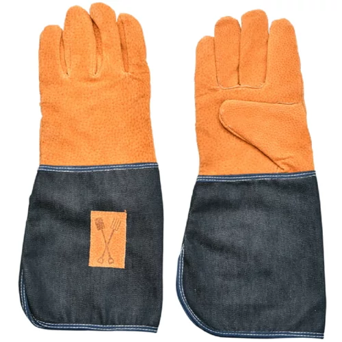 Esschert Design Vrtne rokavice Esschert (dolge, velikost: univerzalne, bombaž in pravo usnje)