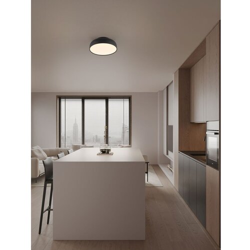 Nova Luce Mat črna aluminijasta LED zatemnitvena stropna svetilka Noelia &amp;ndash; Slike