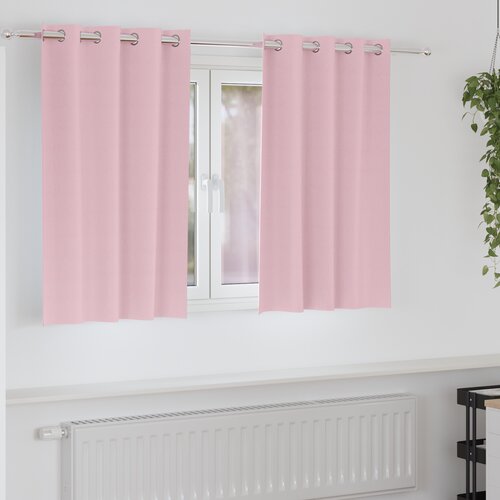 vidaXL Zavese z zavesami 2 pcs Bebe roza 140 x 140 cm Poliester Cene