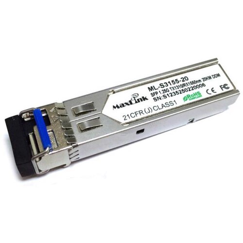 Maxlink 1.25G SFP optički modul, ML-S3155-20, WDM(BiDi), SM, Tx 1310/Rx1550nm, 20km, 1x LC konektor, DDM Cene