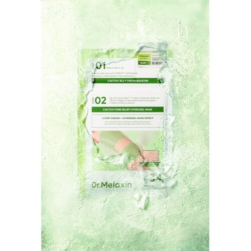 Dr. Melaxin Cactox Pore Relief Jelly Cream Hydrogel Mask intenzivna hidrogel maska za hidrataciju lica i smanjenje bora 4 kom Slike