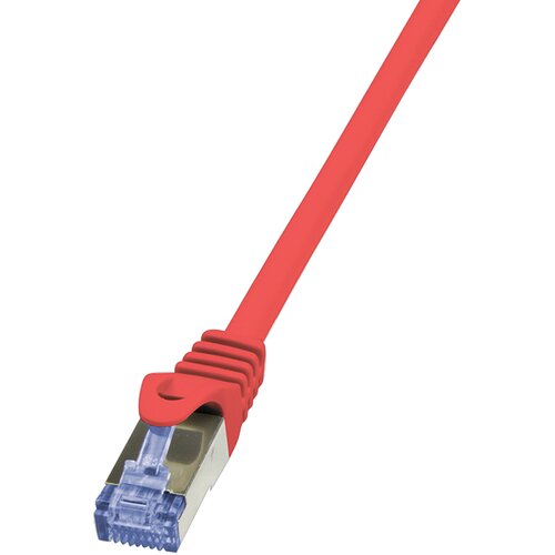 Logilink CQ3044S RJ45 omrežni kabel\, Patch kabel CAT 6a S/FTP 1.50 m rdeča ognjevaren\, z za&scaron;čitnim zapornim zatičem 1 kos, (20418726) Cene