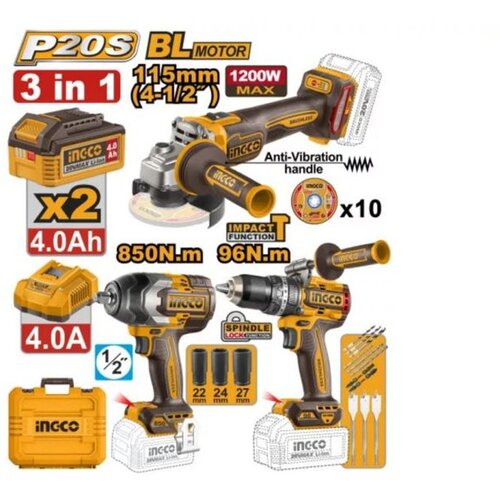 Ingco COSLI251292E AKU SET (BU&Scaron; 96NM+BRUS+UD.ODVIJAČ 850NM) SUPER Cene