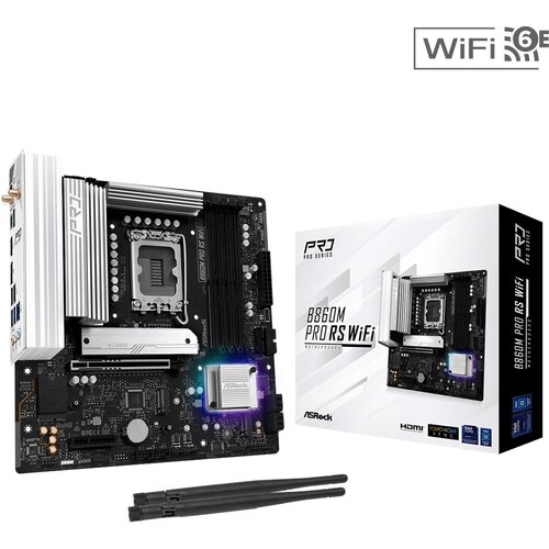 AsRock B860M Pro RS Wifi 1851 mATX HDMI/DP DDR5 Slike