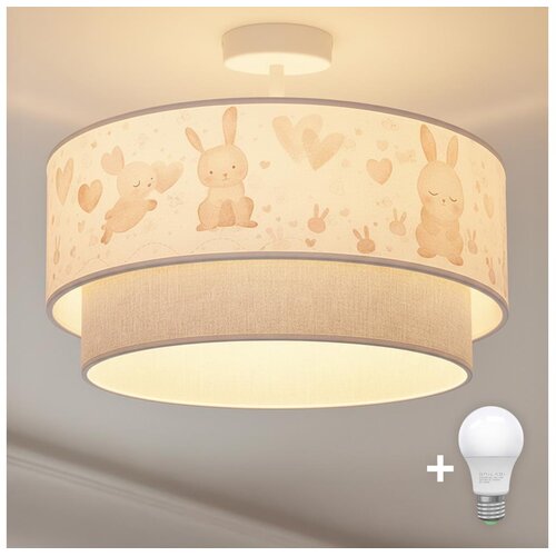  Brilagi-LED Dečiji prislonjeni plafonski luster BOBO 1xE27/10W/230V prečnik 40 cm krem./siva/kraljevsko plava Cene