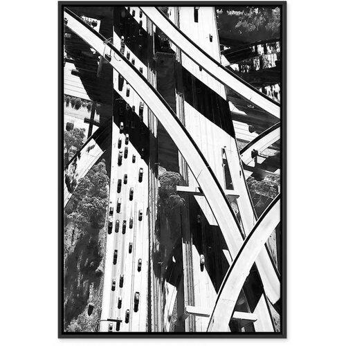  Slika - City Geometry (1 Part) Vertical 80x120 U crnom drvenom okviru Slike