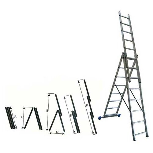 WoMax Germany Aluminijumske merdevine 3x7 Womax Cene