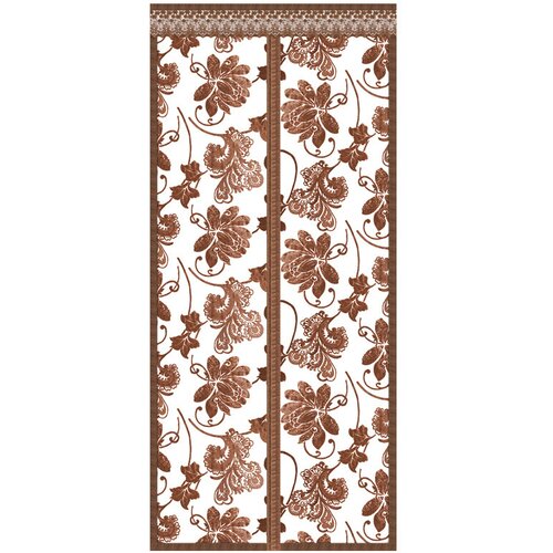INF Magnetni zaslon za vrata, vezeni potonike, barva kave, 90x220cm, (5000253819) Cene