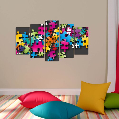 Wallity Set Slika 5ABSMDF-21, 5 Delova Cene