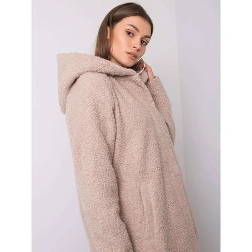 Fashion Hunters Beige bouclé coat