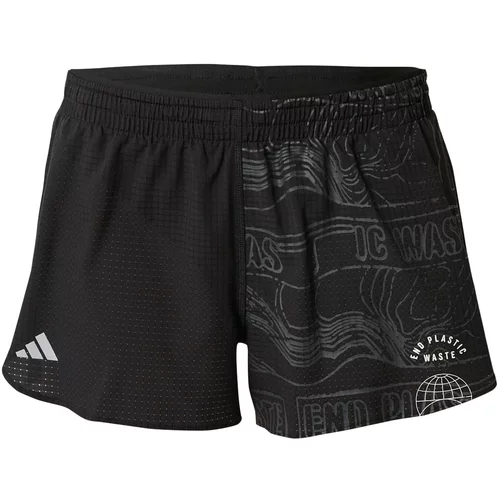 Adidas Sportske hlače 'Run For The Oceans' siva / crna / bijela