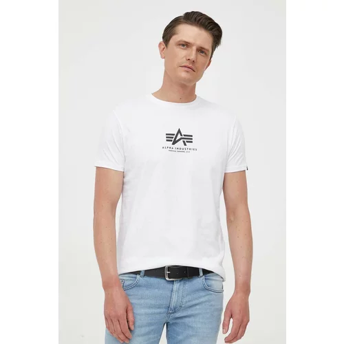 Alpha Industries Pamučna majica boja: bijela, s tiskom, 118533.09-White