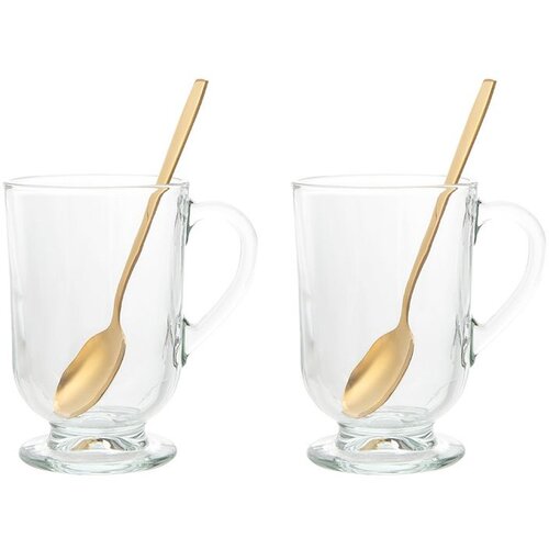 Altom design Ča&amp;scaron;e i Žličice za Kavu i Čaj Werona 310 ml - Set od 2 Slike
