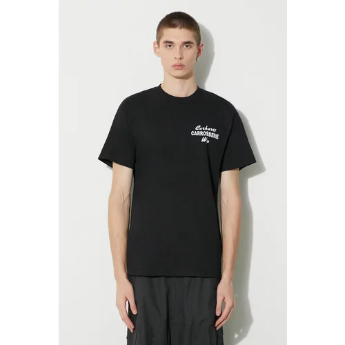 Carhartt WIP Pamučna majica S/S Mechanics T-Shirt za muškarce, boja: crna, s tiskom, I032880.89XX