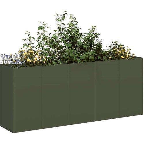vidaXL Sadilnik Olive Green 200x40x80 cm Hladno valjano jeklo Cene