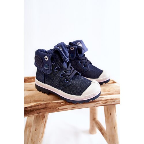 Boto FB3 Children's High-top Sneakers Navy Tobby Cene