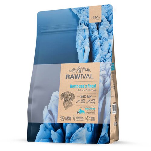 Craftia RAWIVAL North Sea&rsquo;s Finest Adult Dog Medium & Large Breed - losos i haringa za odrasle pse (750g, 2,5kg, 10kg) 750g Cene
