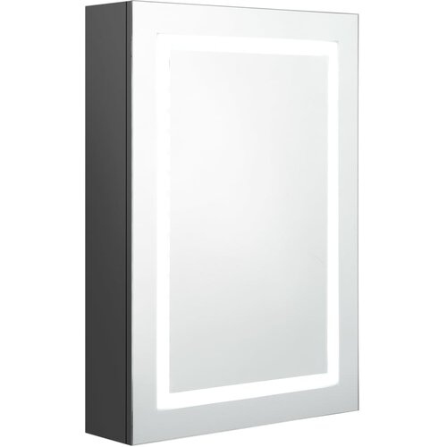 Maison Chic LED Kopalni&amp;scaron;ka omarica - Kopalni&amp;scaron;ki kabinet z ogledalom siva 50x13x70 cm, (21794570) Slike