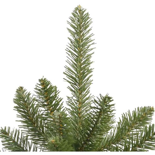 VidaXL Umjetno božićno drvce S LED lampica Zelena 210 cm PVC i metal Slike