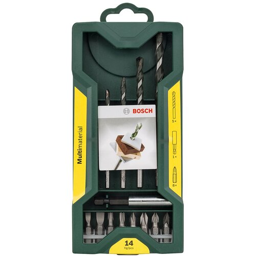 Bosch Mini-X-Line Multi Material 14-delni set burgija za razne materijale i Extra Hard nastavaka za odvrtače - Promoline (2607017572) Slike