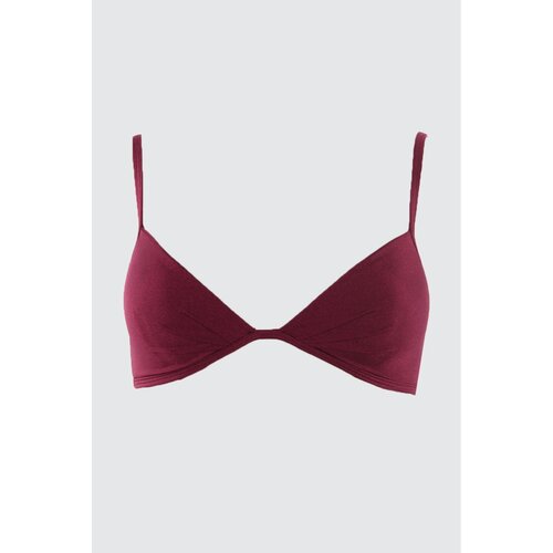 Trendyol burgundy triangle bikini top Slike