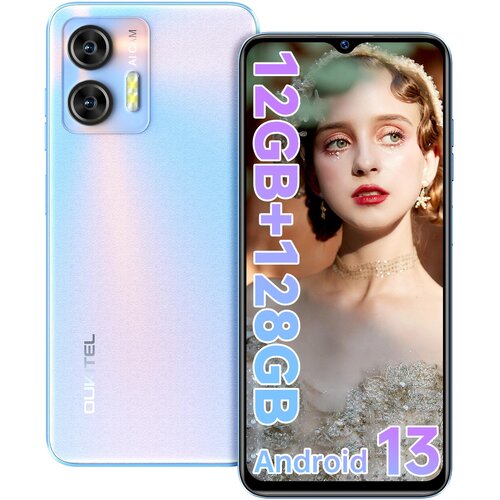 Oukitel C36 12GB(4+8GB)+128GB, modra pametni telefon Android 13, 6.56&amp;rdquo; HD+ 5150mAh, (22112266) Slike