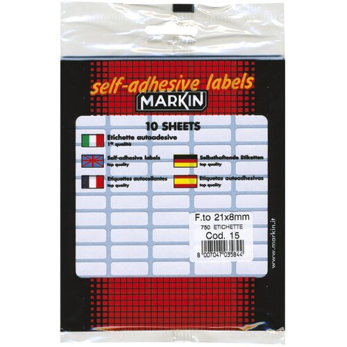  ETIKETE SLEP 21X8MM PK10L MARKIN 10015 BLISTER Cene