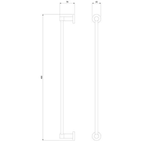  omnires MP60214BL - zidni držač za pe&amp;scaron;kire modern project 40 cm mat crne boje Slike