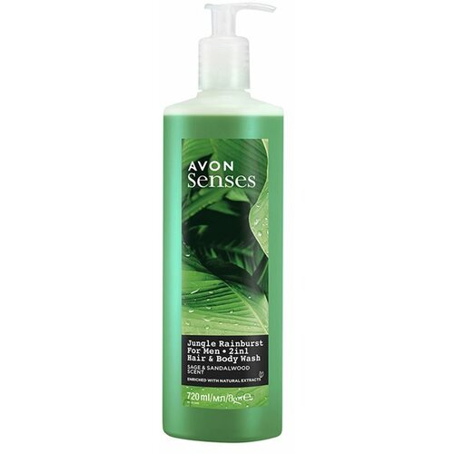 Avon Senses Jungle Rainburst kupka za kosu i telo za muškarce 720ml Cene