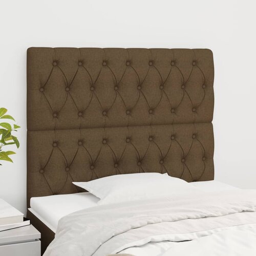  The Living Store Posteljno vzglavje 2 kosa temno rjavo 90x7x78/88 cm blago - Vzglavje, (21448494) Slike