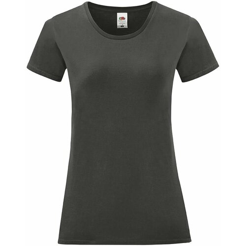 Fruit Of The Loom Iconic Women's Graphite T-shirt in combed cotton Cene