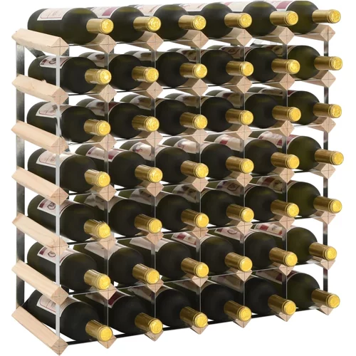 vidaXL Stalak za vino za 42 boce od masivne borovine