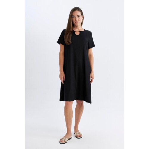 Defacto Regular Fit Crew Neck Wrapped Short Sleeve Dress Slike