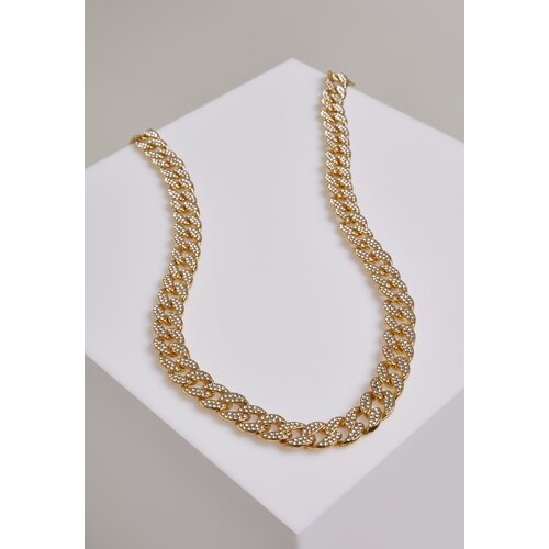 Urban Classics Necklace with rhinestones - golden colors Cijene