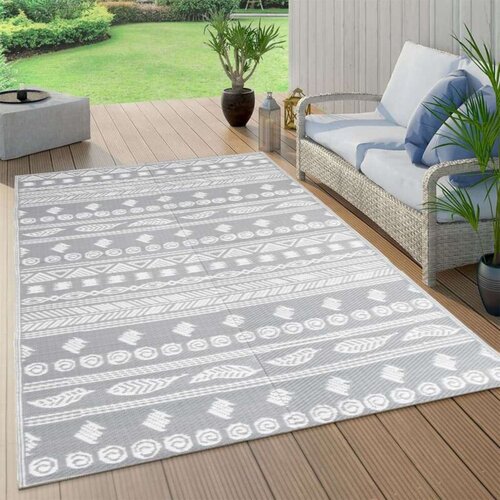 Vanjski tepih sivi 140 x 200 cm PP Slike
