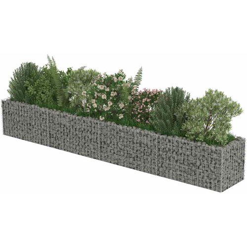  Gabionska sadilica od pocinčanog čelika 360 x 50 x 50 cm Slike