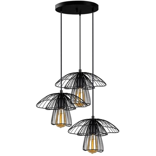 Squid Lighting Črna viseča luč Root, vi&amp;scaron;ina 117 cm Slike