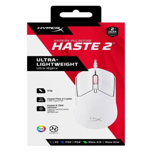 HYPER X Pulsefire Haste 2 WGaming Mouse (White) Slike