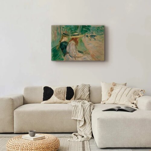  Slika - Berthe Morisot &amp;ndash; Sur un banc de Bois de Boulogne 90x60 Standard Slike