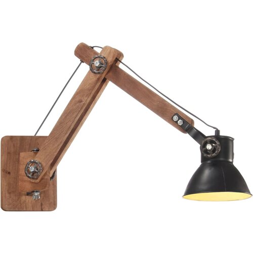 vidaXL Stenska industrijska svetilka črna okrogla E27, (21643686) Cene