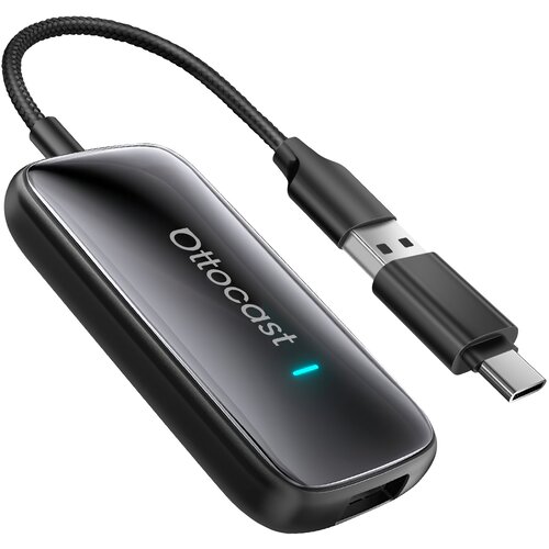 AVIZAR Brezžični Ottocast USB in USB-C adapter za CarPlay in Android Auto, Črna, (5000191814) Cene