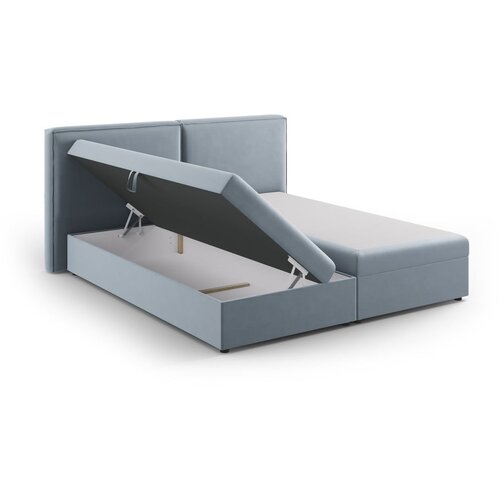 Cosmopolitan Design Svijetlo plavi boxspring krevet s prostorom za odlaganje 180x200 cm Arendal &amp;ndash; Slike