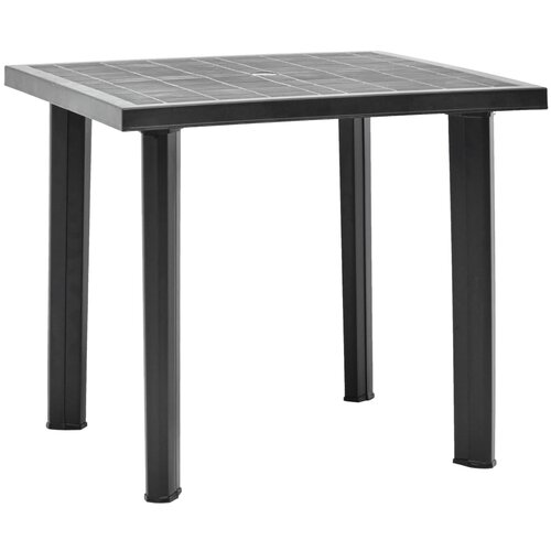 VidaXL Vrtna miza antracitna 80x75x72 cm plastika, (20580717) Slike