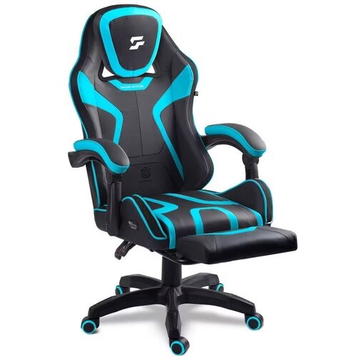 Sofotel Specter 242902 gaming stol s oporo za noge &amp;ndash; črno-modra Slike
