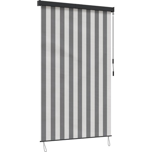 Rolo zavjesa Antracit i bijelo 160 x 250 cm Tkanina i aluminij Cene