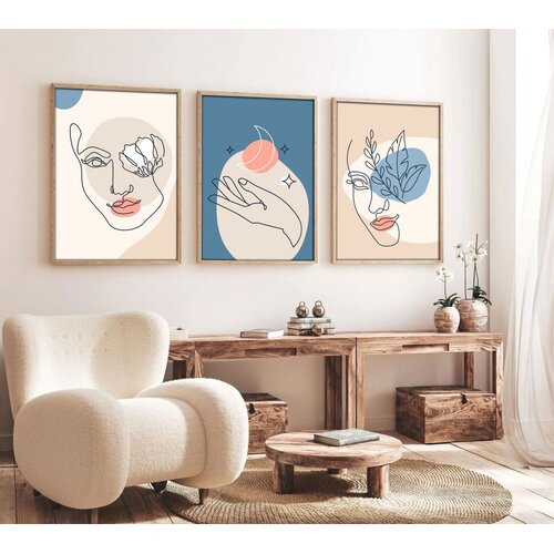 Wallity Uramljena slika Huhu139, 20x30 cm, 3 dijela Cijene