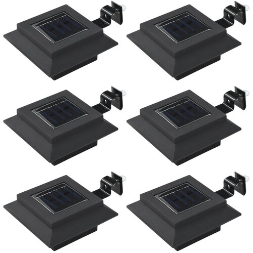 vidaXL Vrtne solarne svjetiljke 6 kom LED kvadratne 12 cm crne Cijene