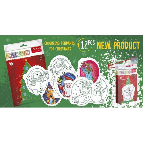 Christmas tree hangers coloring page Slike