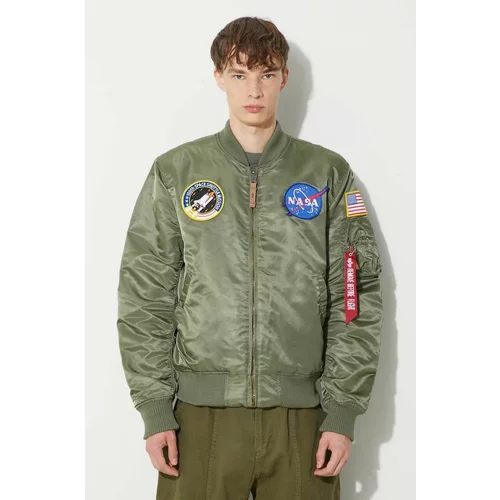 Alpha Industries Bomber jakna MA-1 VF NASA moški, zelena barva