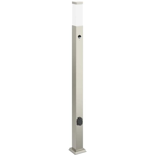 vidaXL Stebriček s senzorjem in vtičnico 110 cm nerjaveče jeklo IP44, (5000297000) Cene